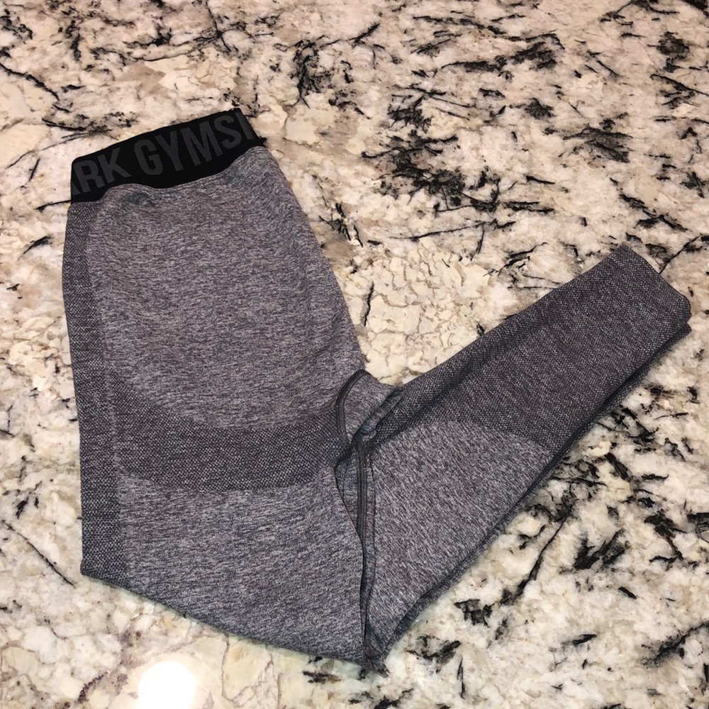 Gymshark Flex Leggings - Charcoal Marl/Black